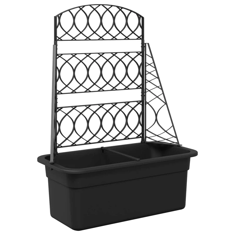 Enrejado Para Macetas Gris Antracita 58 X 29 X 78 Cm Pp