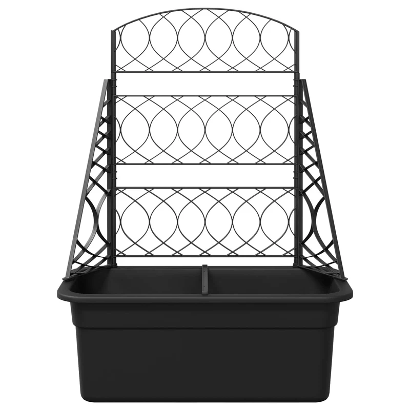 Enrejado Para Macetas Gris Antracita 58 X 29 X 78 Cm Pp