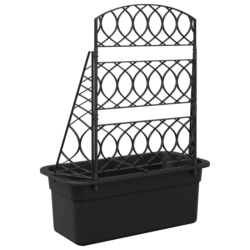 Enrejado Para Macetas Gris Antracita 58 X 29 X 78 Cm Pp