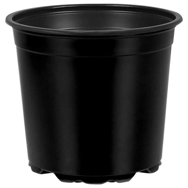 Maceta Redonda Para Flores 100 Uds. Negro Ø 15 X 13 Cm Plástico