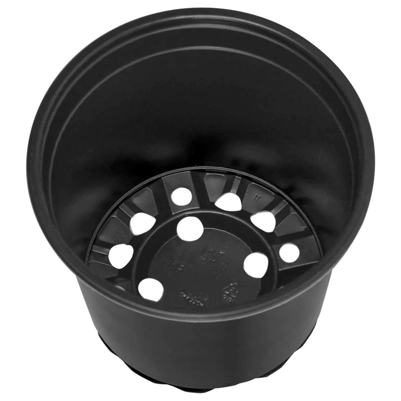 Maceta Redonda Para Flores 100 Uds. Negro Ø 15 X 13 Cm Plástico
