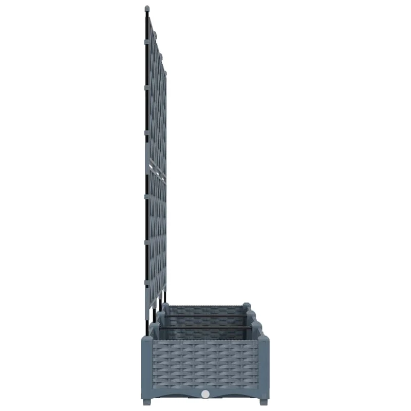 Macetero De Jardín 3 Uds. Gris Claro 120 X 40 X 125,5 Cm Pp