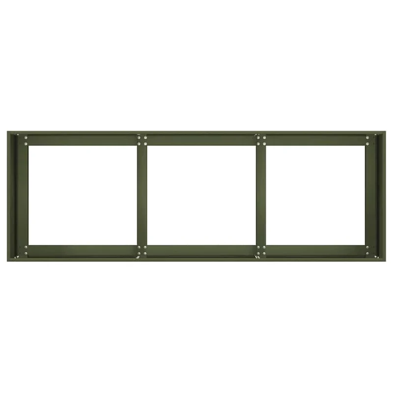 Jardinera De Acero Laminado En Frío Verde Oliva 120x40x40 Cm