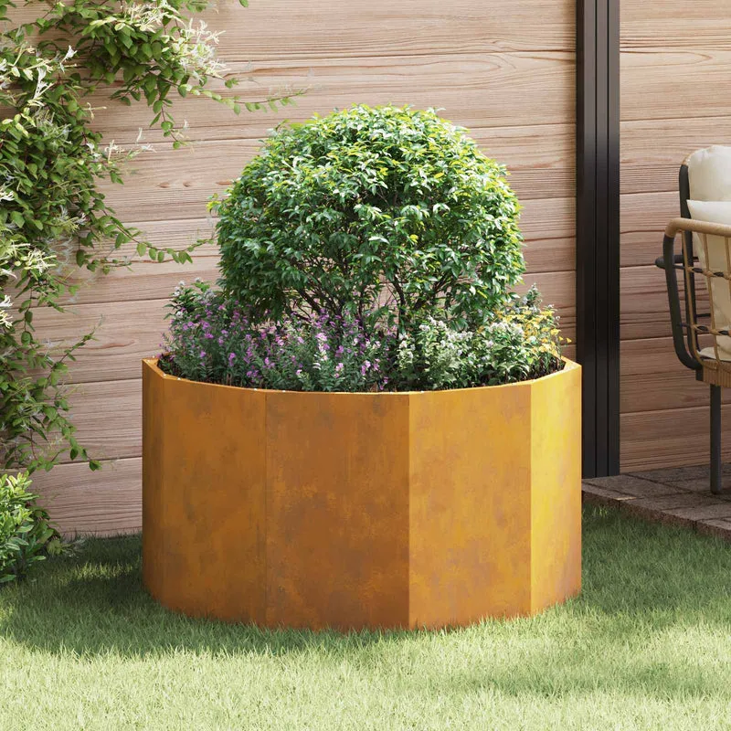 Jardinera Oxidado 90 X 90 X 50 Cm Acero Autopatinable