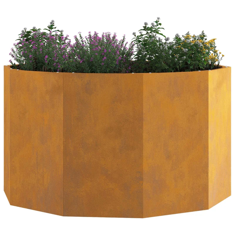 Jardinera Oxidado 90 X 90 X 50 Cm Acero Autopatinable