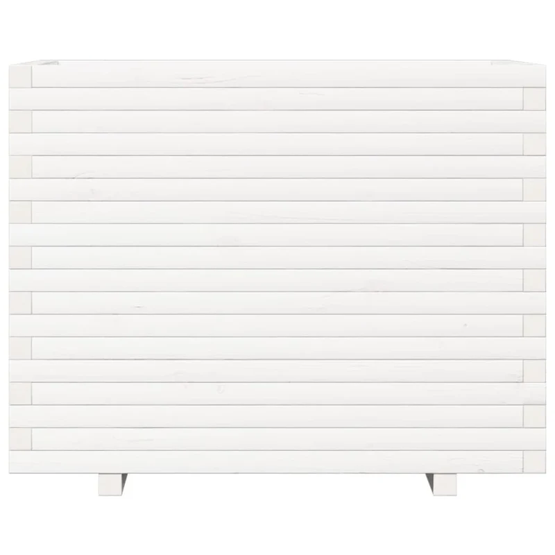 Jardinera Madera Maciza De Pino Blanco 90x60x72,5 Cm