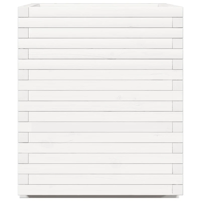 Jardinera Madera Maciza De Pino Blanco 90x60x72,5 Cm