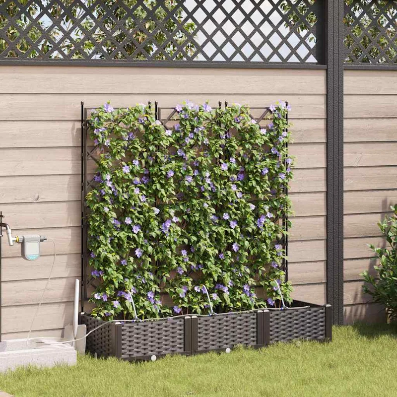 Macetero De Jardín 3 Uds. Marrón 120 X 40 X 126 Cm Pp