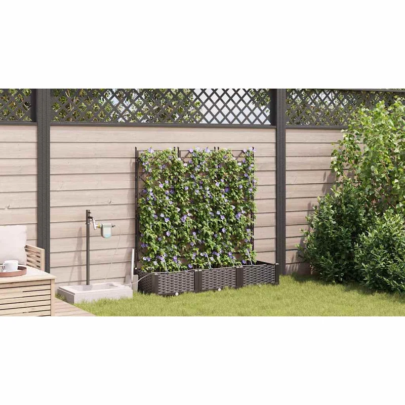 Macetero De Jardín 3 Uds. Marrón 120 X 40 X 126 Cm Pp