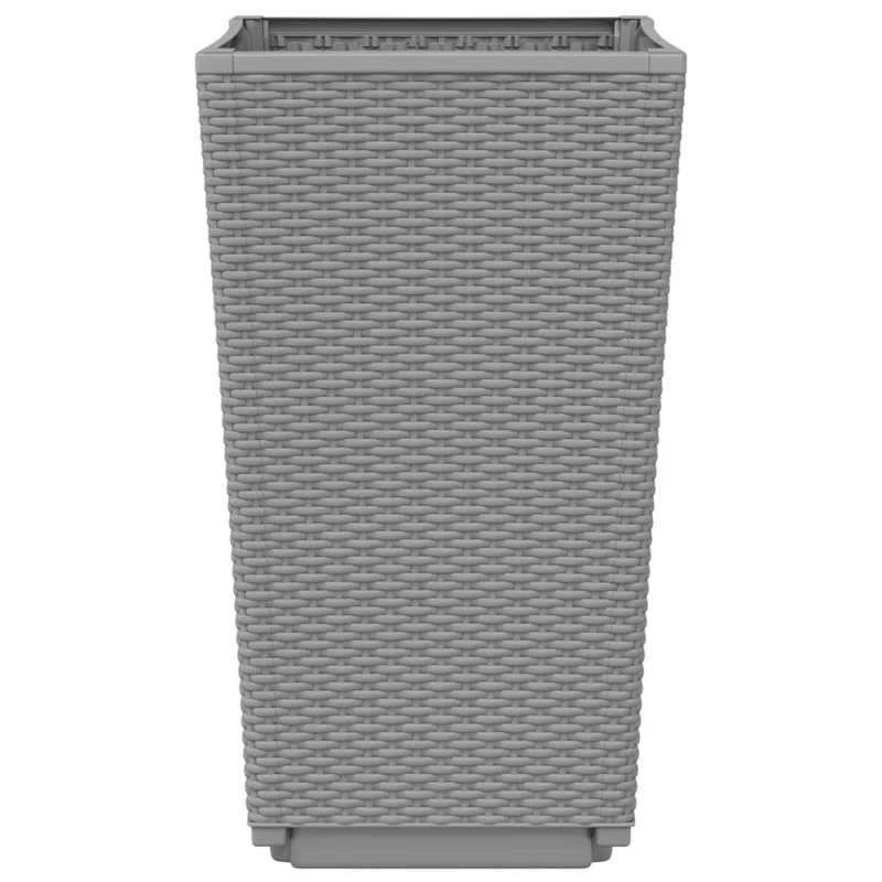Jardineras 4 Unidades Pp Gris Claro 32,5x32,5x57 Cm