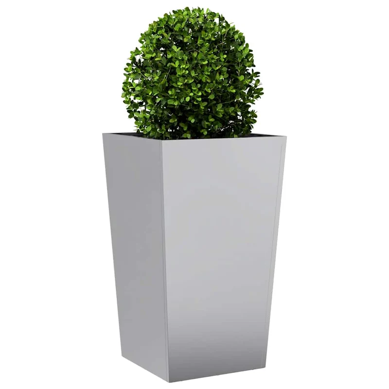 Jardineras 2 Uds Acero Inoxidable 45x45x75 Cm