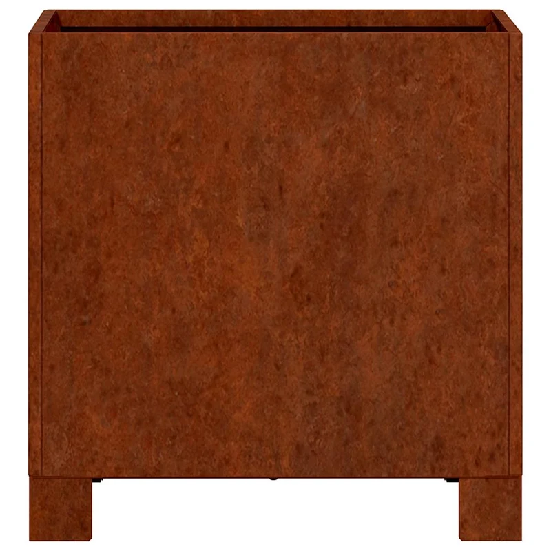 Jardinera Con Patas Acero Corten Oxidado 30x30x30 Cm