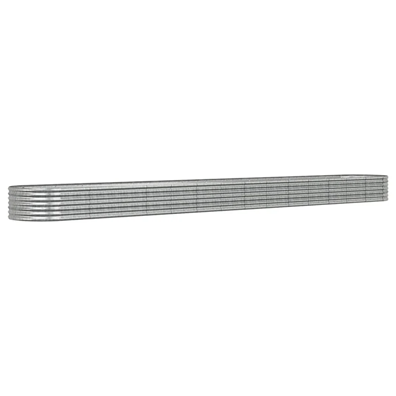 Jardinera Arriate Acero Galvanizado Plata 620x80x36 Cm