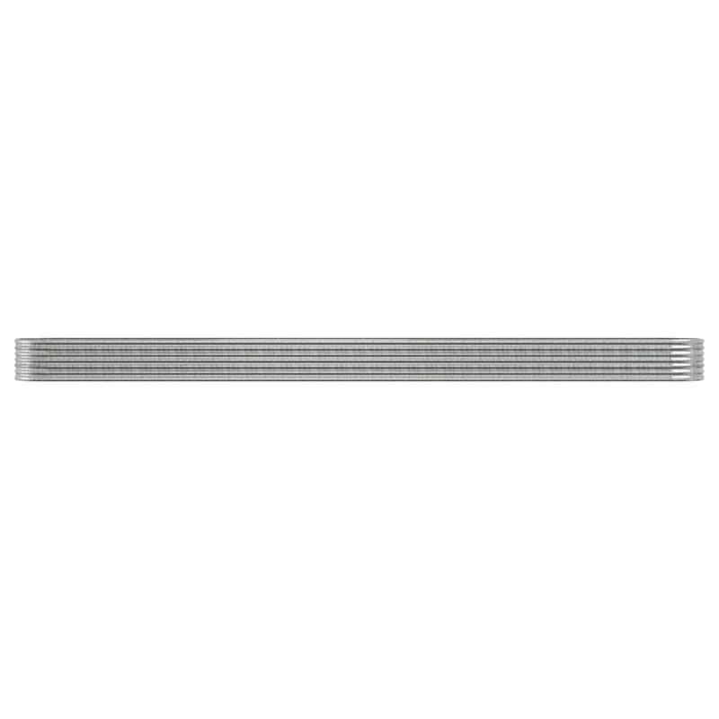 Jardinera Arriate Acero Galvanizado Plata 620x80x36 Cm