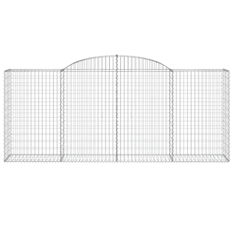 Cestas Gaviones 17 Uds Forma De Arco Hierro 300x50x120/140 Cm