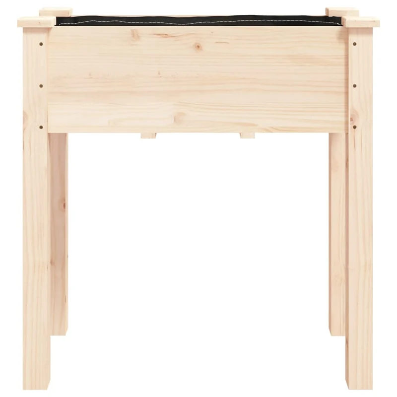 Jardinera Con Forro Interior Madera Maciza De Abeto 71x37x76 Cm