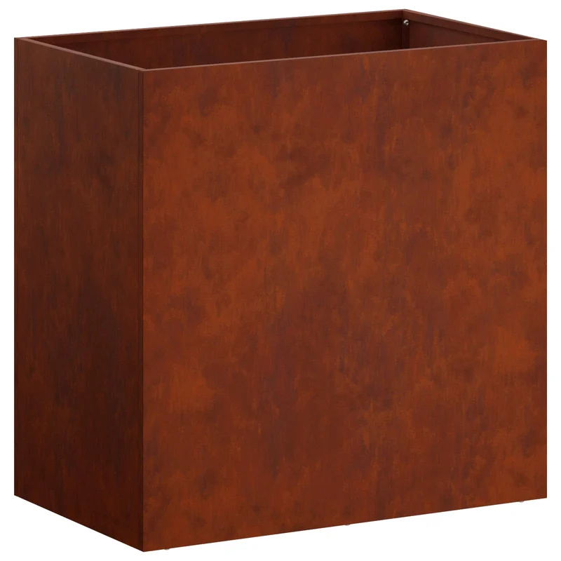 Macetero De Jardín Oxidado 50 X 30 X 50 Cm Acero Oxidado