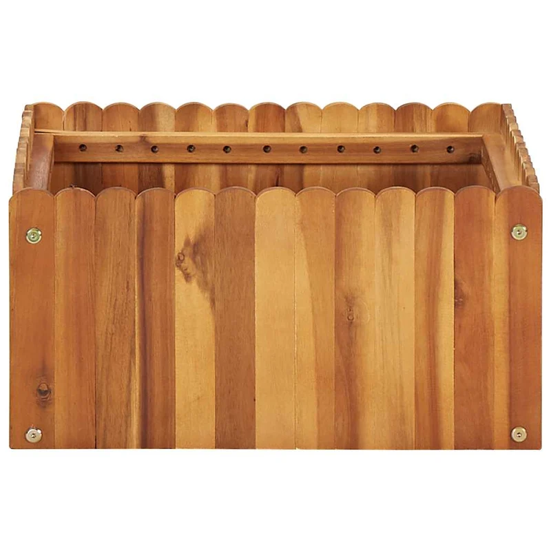 Arriate De Madera Maciza De Acacia 50x50x25 Cm