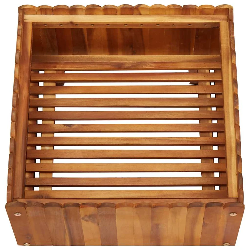 Arriate De Madera Maciza De Acacia 50x50x25 Cm