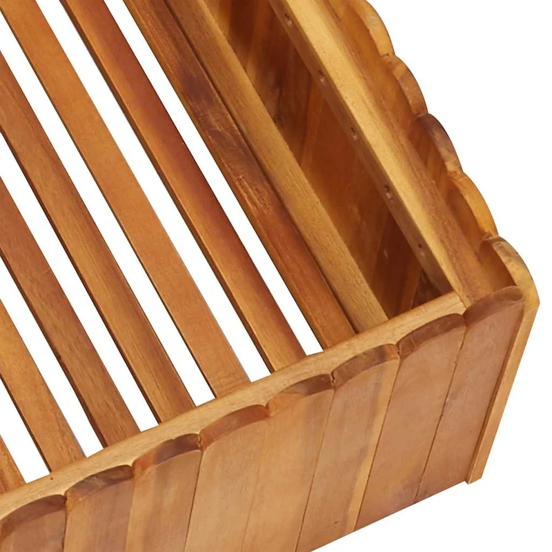 Arriate De Madera Maciza De Acacia 50x50x25 Cm