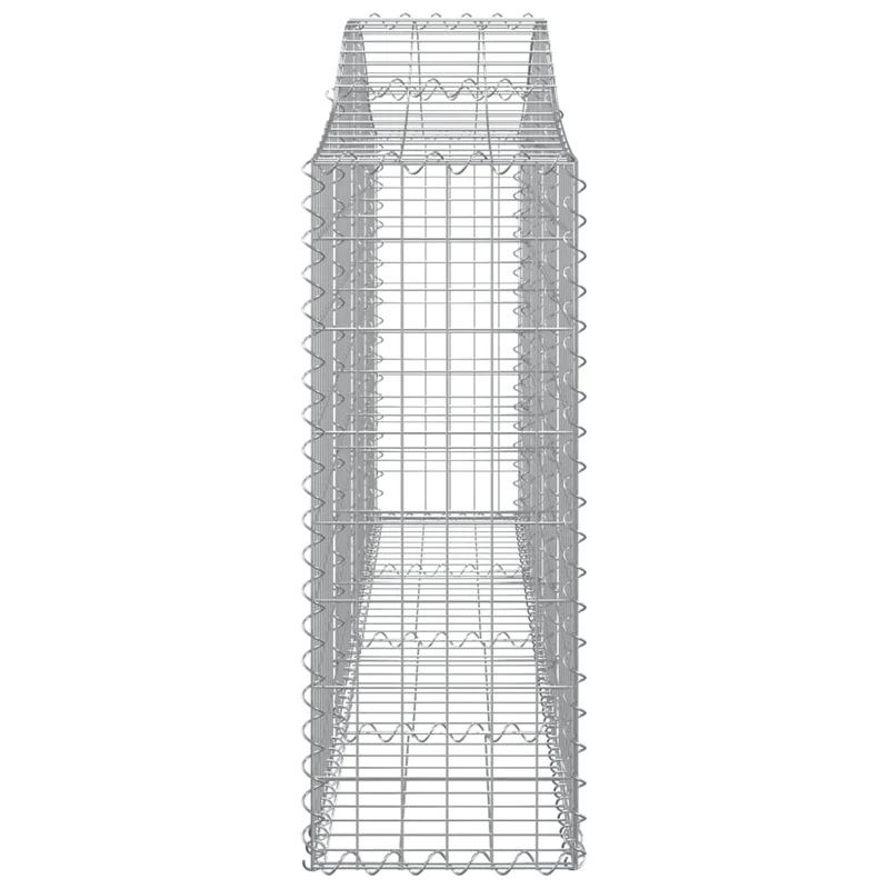 Cestas De Gaviones 11 Uds Forma De Arco Hierro 200x30x80/100 Cm