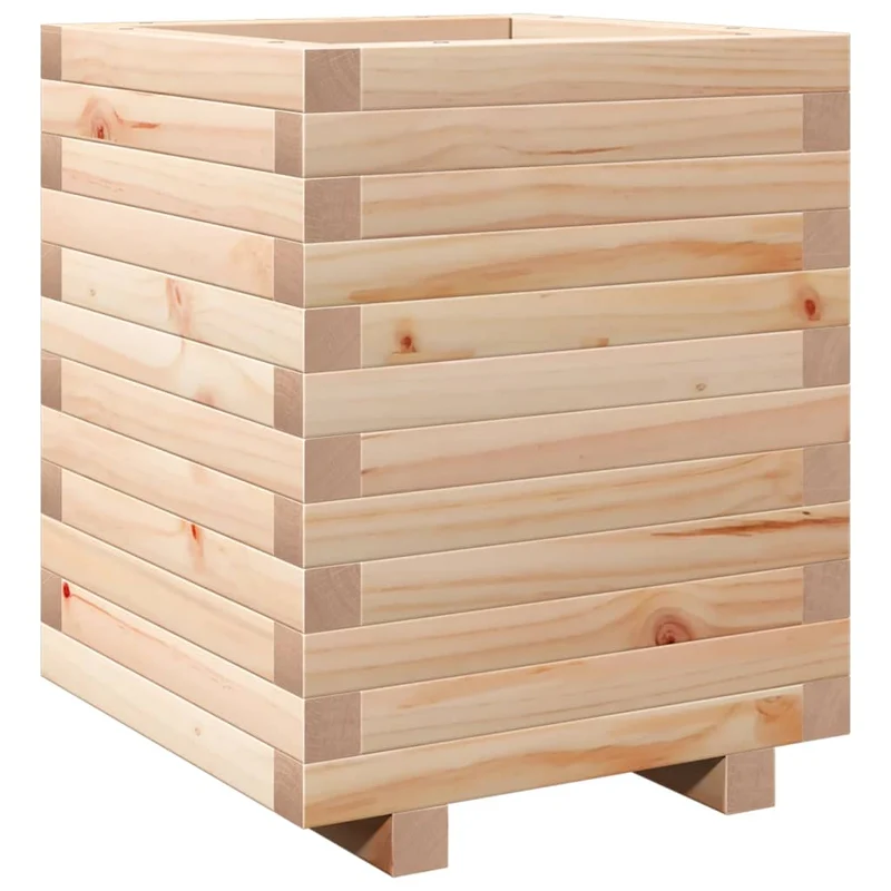 Jardinera Madera Maciza De Pino 40x40x49,5 Cm