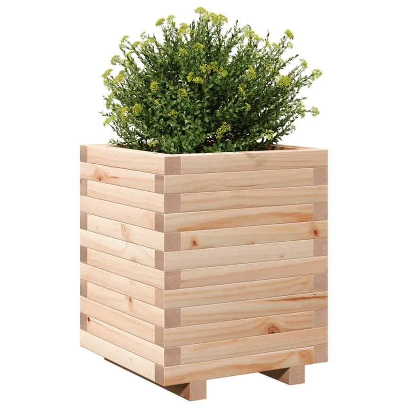 Jardinera Madera Maciza De Pino 40x40x49,5 Cm