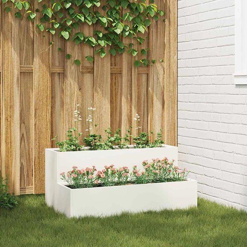 Macetero De Jardín 100 X 60 X 45 Cm Acero Laminado En Frío