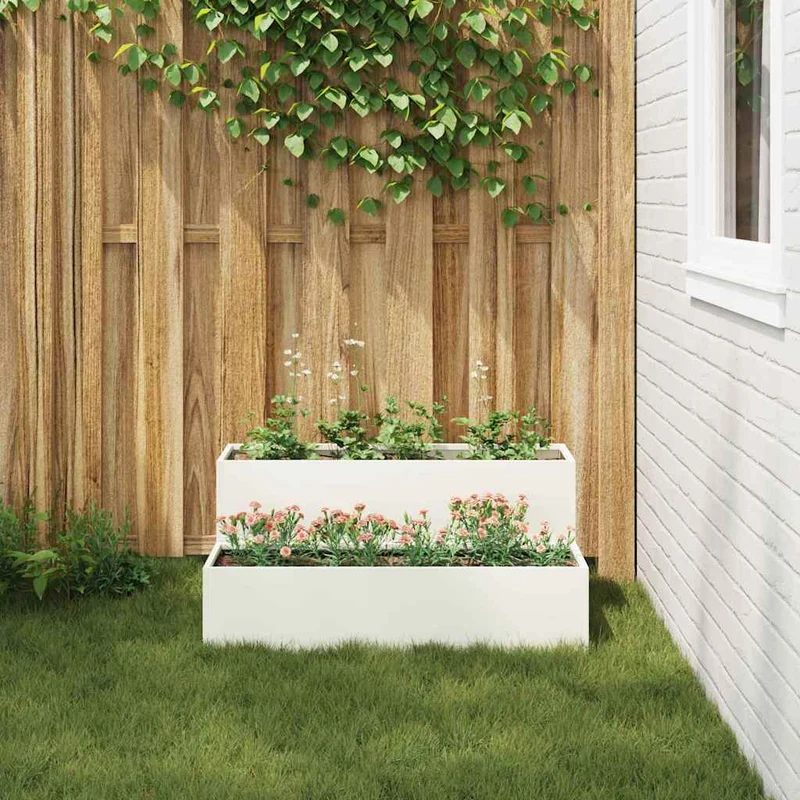 Macetero De Jardín 100 X 60 X 45 Cm Acero Laminado En Frío