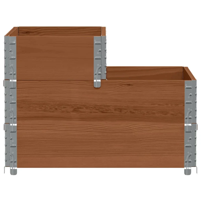 Arriate Elevado De 3 Niveles Madera Maciza Pino Marrón 120x80cm