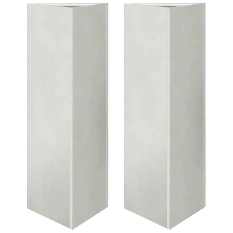 Jardineras Triangulares 2 Uds Acero Negro 30x26x75 Cm