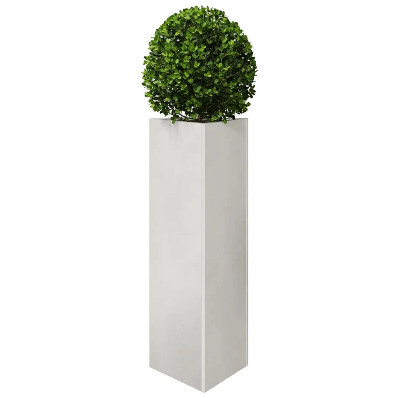 Jardineras Triangulares 2 Uds Acero Negro 30x26x75 Cm
