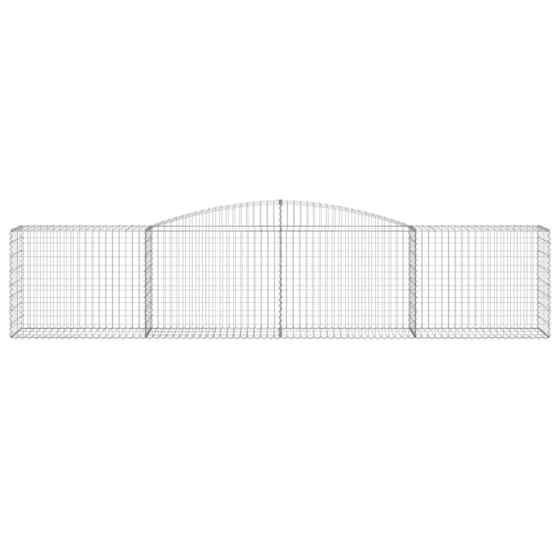 Cestas De Gaviones 15 Uds Forma De Arco Hierro 400x50x80/100 Cm