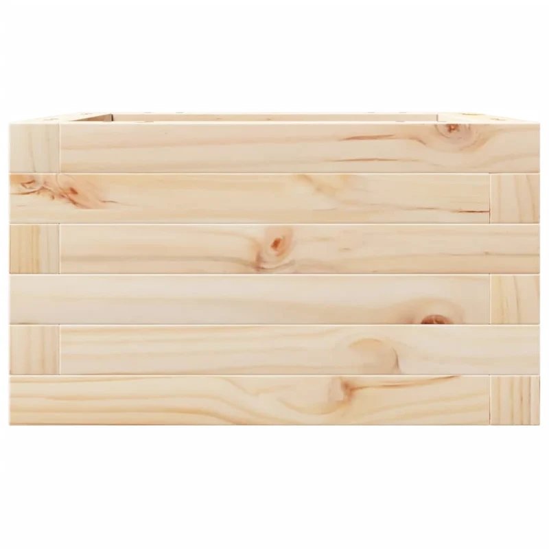 Jardinera De Madera Maciza De Pino 40x40x23 Cm