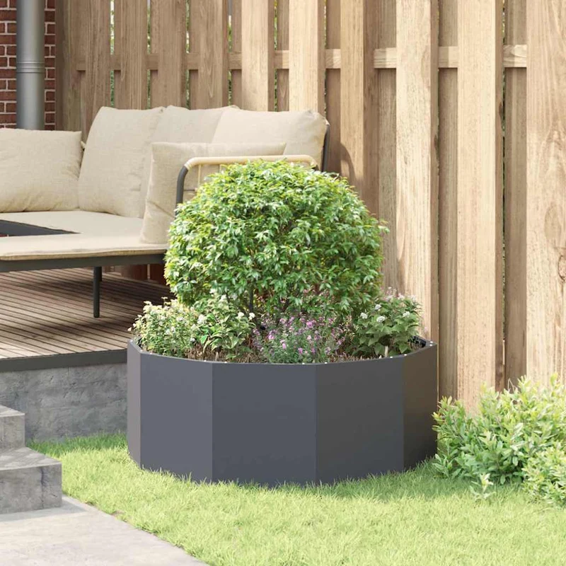 Jardinera Antracita 90 X 90 X 35 Cm Acero