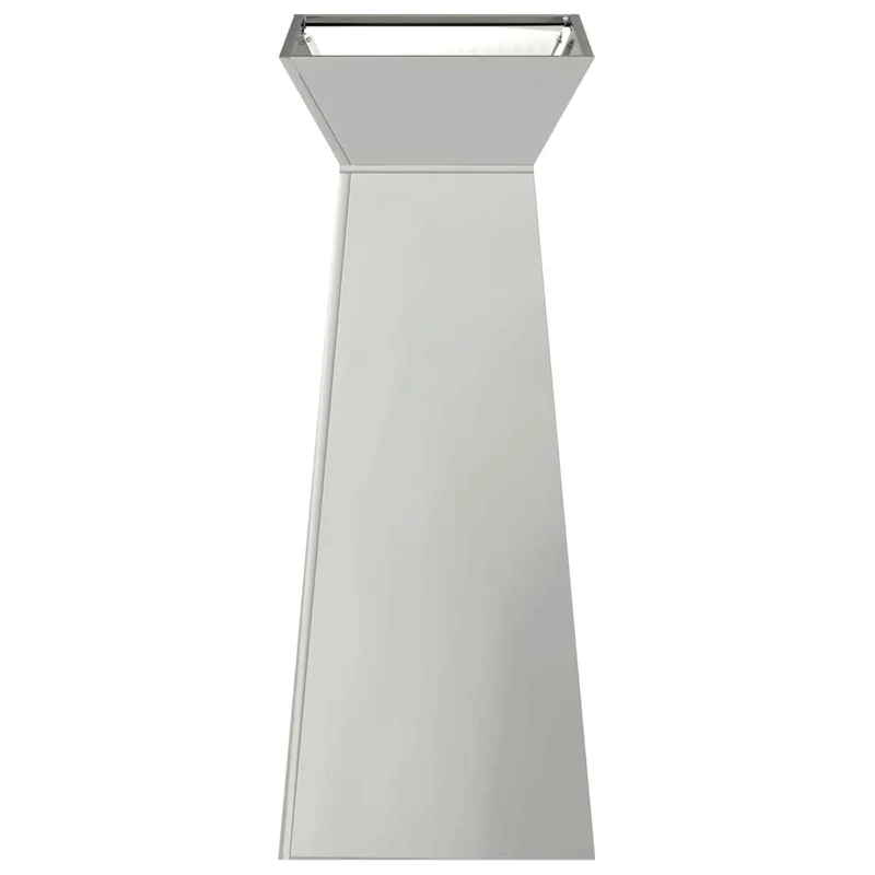 Maceta Pilar Plateado 40 X 40 X 100 Cm Acero Galvanizado