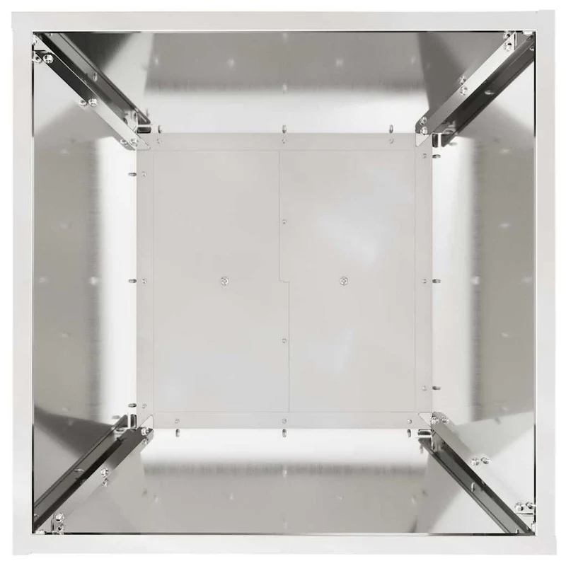 Maceta Pilar Plateado 40 X 40 X 100 Cm Acero Galvanizado