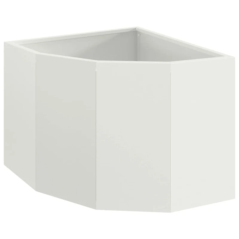 Macetero De Esquina Blanco 45 X 45 X 35 Cm Acero