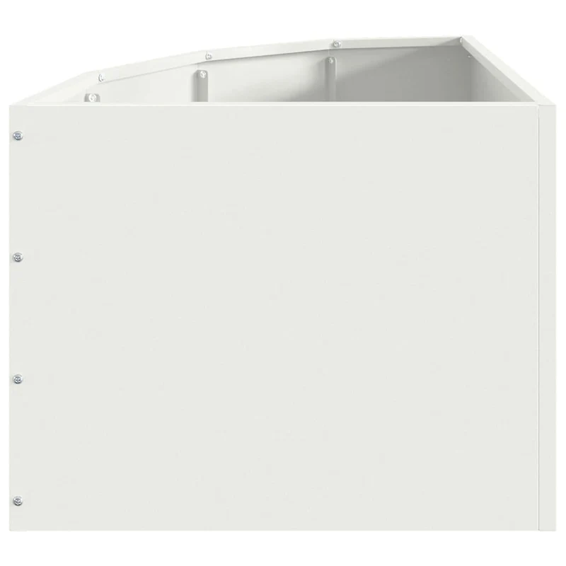 Macetero De Esquina Blanco 45 X 45 X 35 Cm Acero