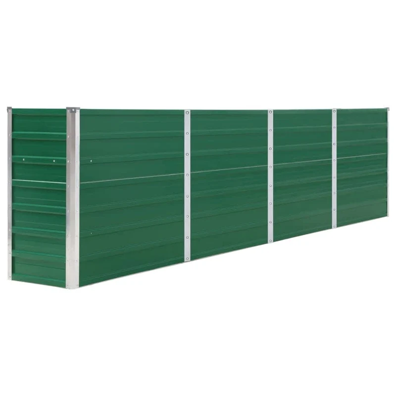 Jardinera Elevada De Acero Galvanizado Verde 320x40x77 Cm