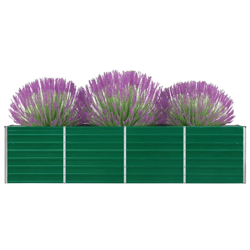 Jardinera Elevada De Acero Galvanizado Verde 320x40x77 Cm