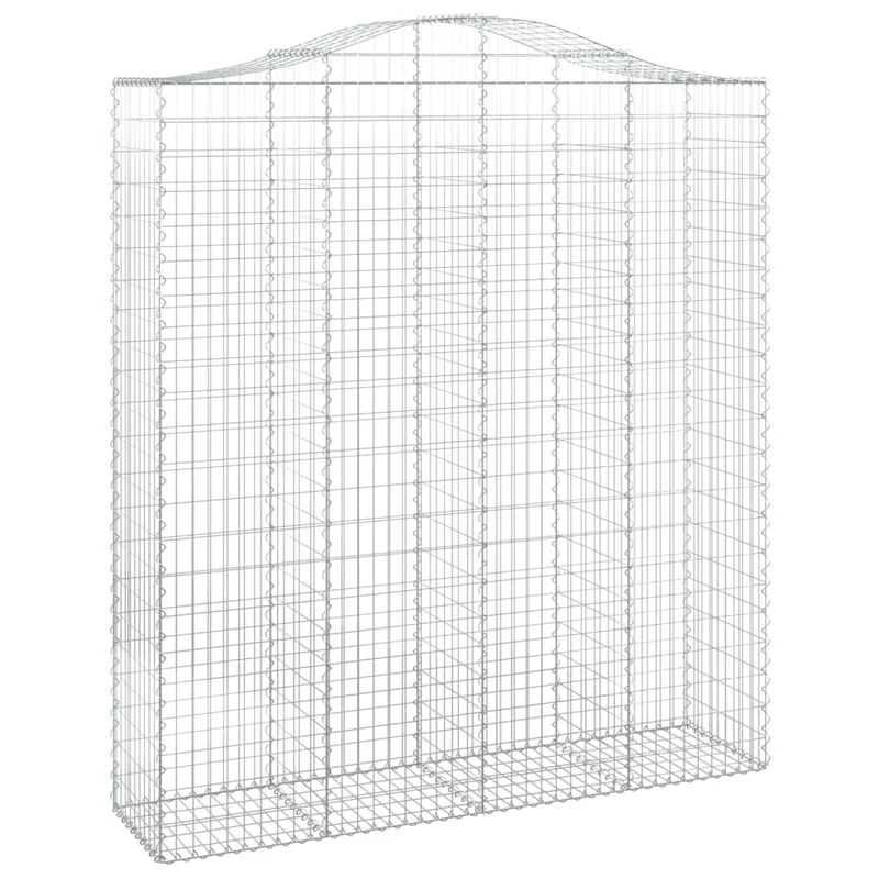 Cestas De Gaviones 9 Uds Forma De Arco Hierro 200x50x220/240 Cm