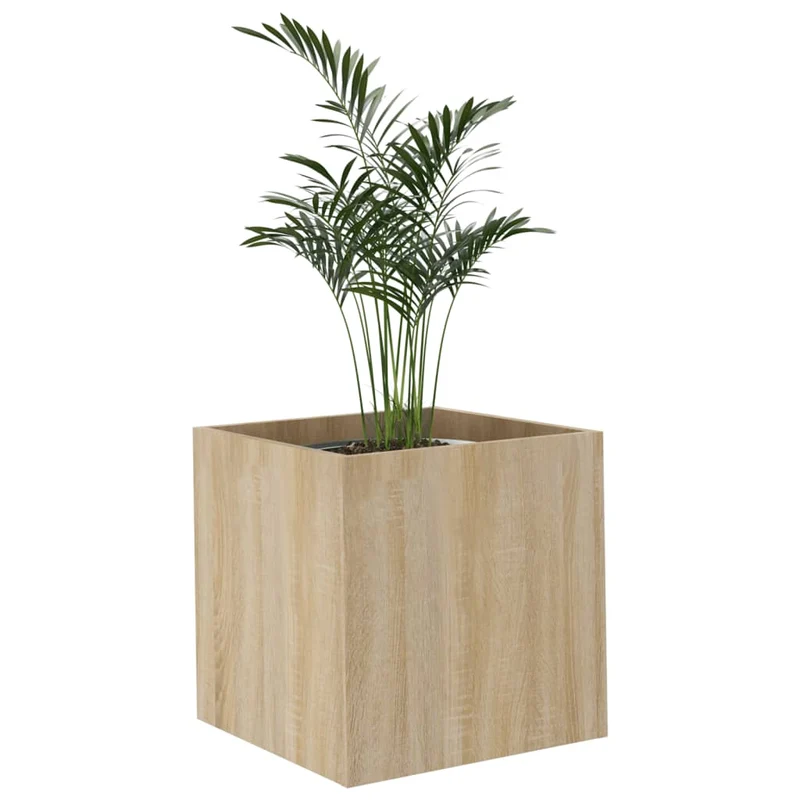 Jardinera Roble Sonoma 40x40x40 Cm Madera De Ingeniería