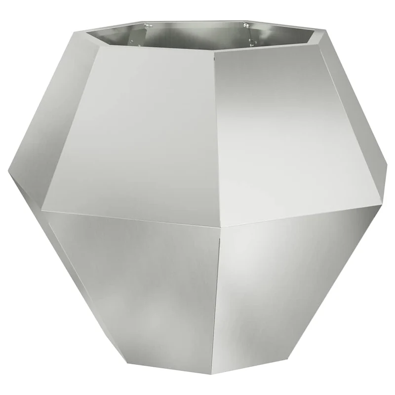 Jardinera Plateado 75 X 75 X 60 Cm Acero Galvanizado
