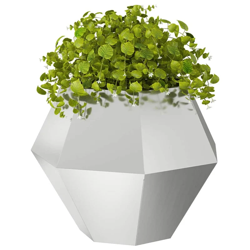Jardinera Plateado 75 X 75 X 60 Cm Acero Galvanizado