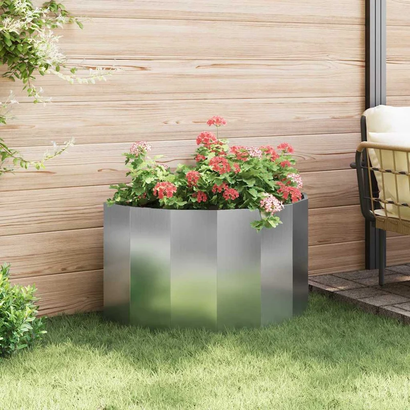 Jardinera Plateado 90 X 45 X 50 Cm Acero Galvanizado