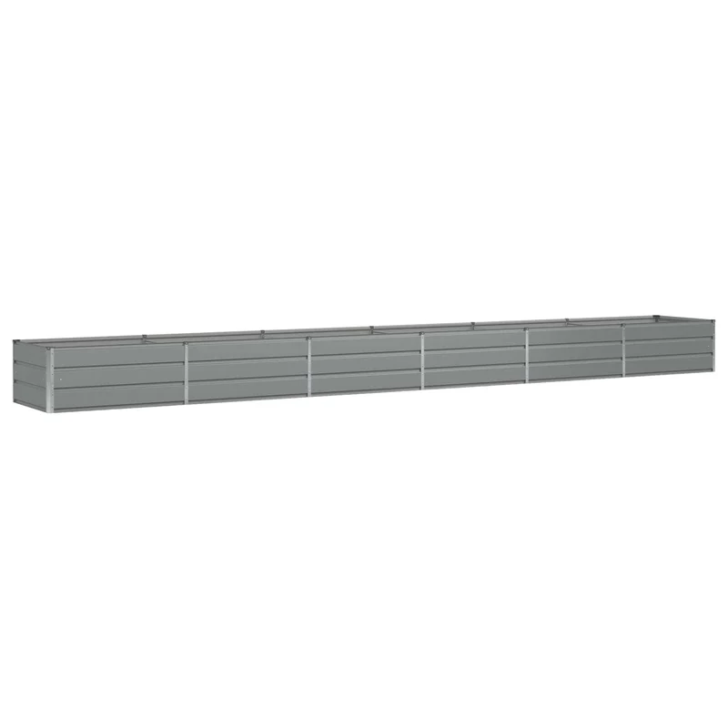 Jardinera Gris Claro 600 X 80 X 45 Cm Acero