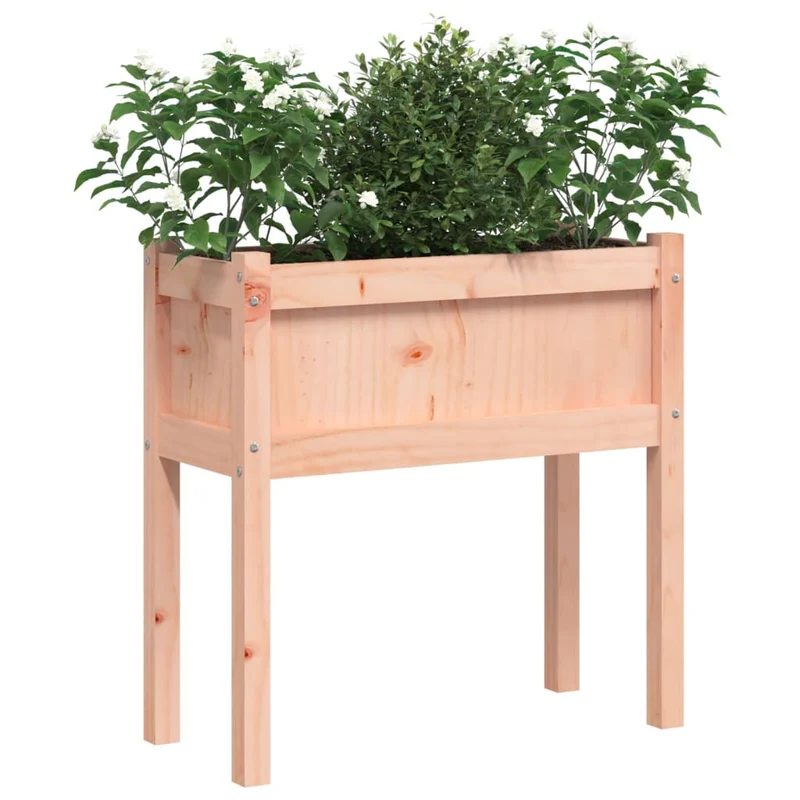 Jardineras Con Patas 2 Uds Madera Maciza De Abeto Douglas