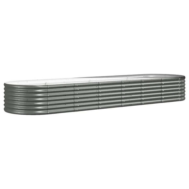Jardinera Arriate Acero Galvanizado Gris 296x80x36 Cm
