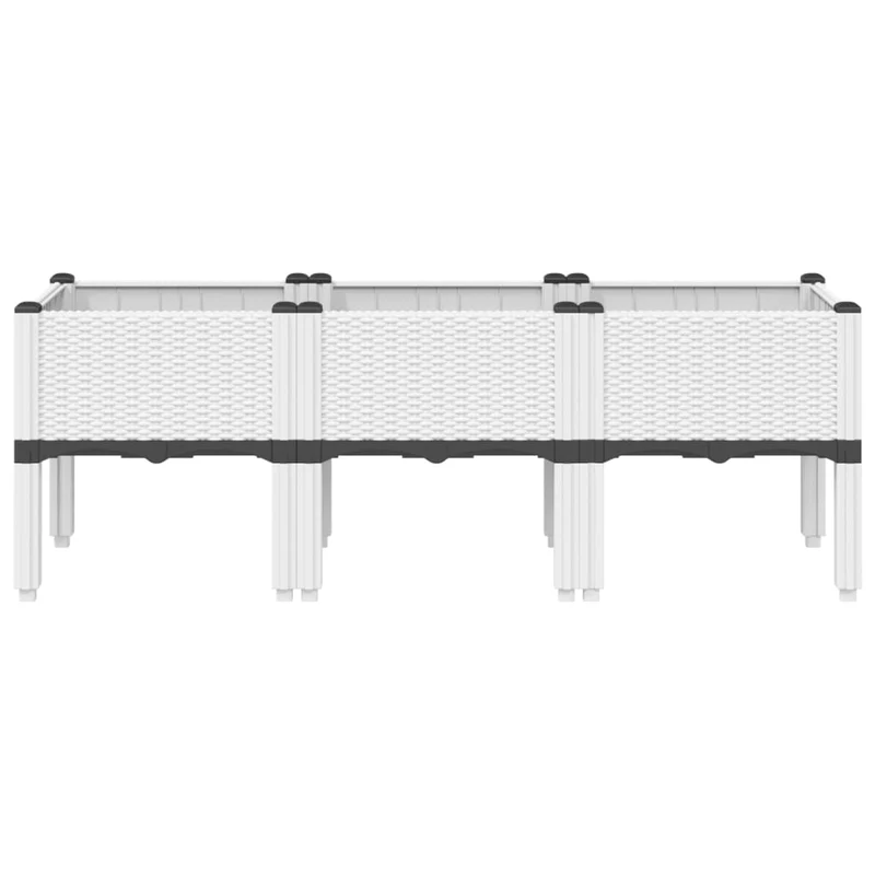 Jardinera Con Patas Pp Blanco 120x40x42 Cm